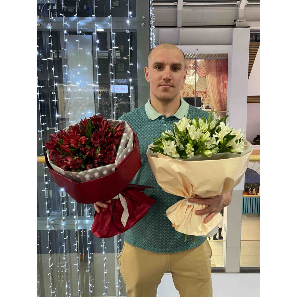 11 Альстромерий в упаковке