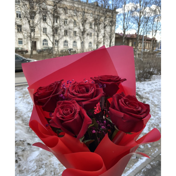 Роза 5 шт в упаковку Роза 5 шт в упаковку